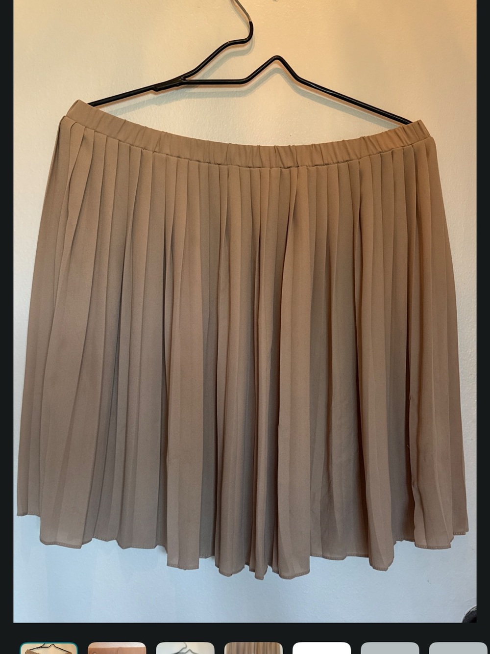 Max Studio Pleated Mini Skirt - Taupe